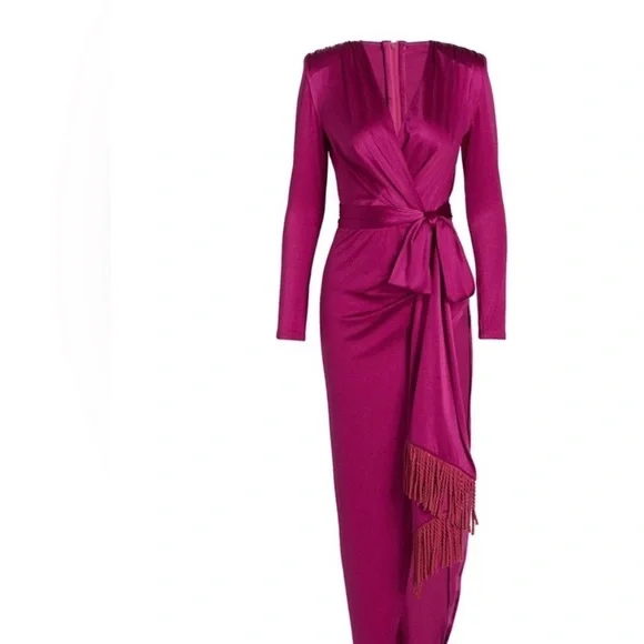 Bronx and Banco Fuchsia Long Sleeve Dress - Picture 2 of 7